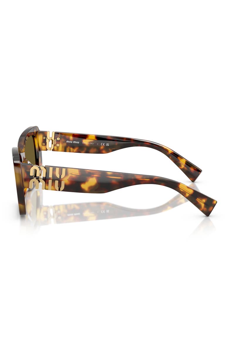 53mm Rectangular Sunglasses, Alternate, color, BLOND HAVANA