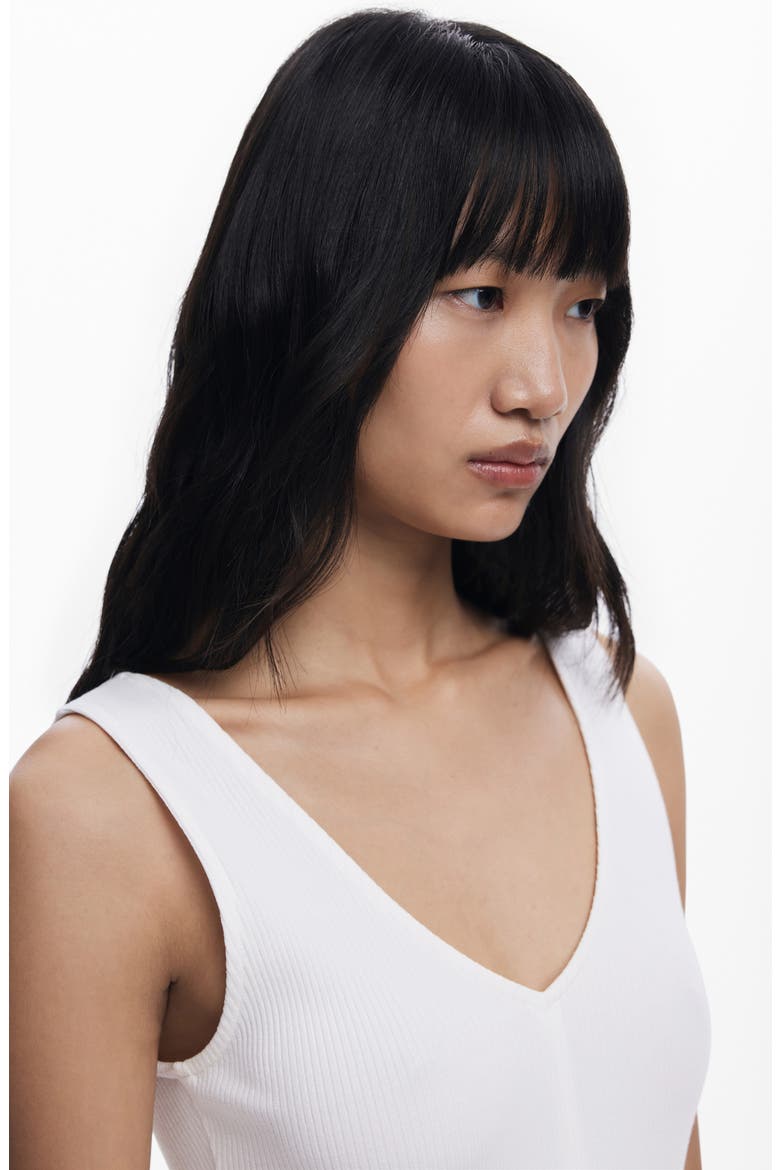 Sleeveless Handkerchief Hem Dress, Alternate, color, WHITE