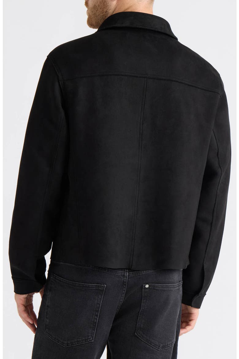Karl Faux Suede Jacket, Alternate, color, BLACK