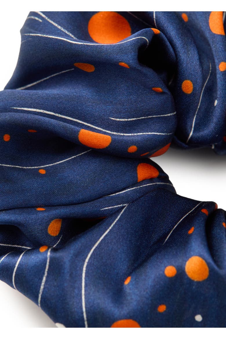 Celestia Silk Scrunchie, Alternate, color, Blue
