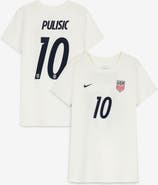 Nike Women's Nike Christian Pulisic Cream USMNT Home Name & Number T-Shirt
