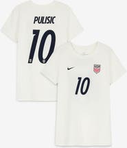 Nike Women's Nike Christian Pulisic Cream USMNT Home Name & Number T-Shirt