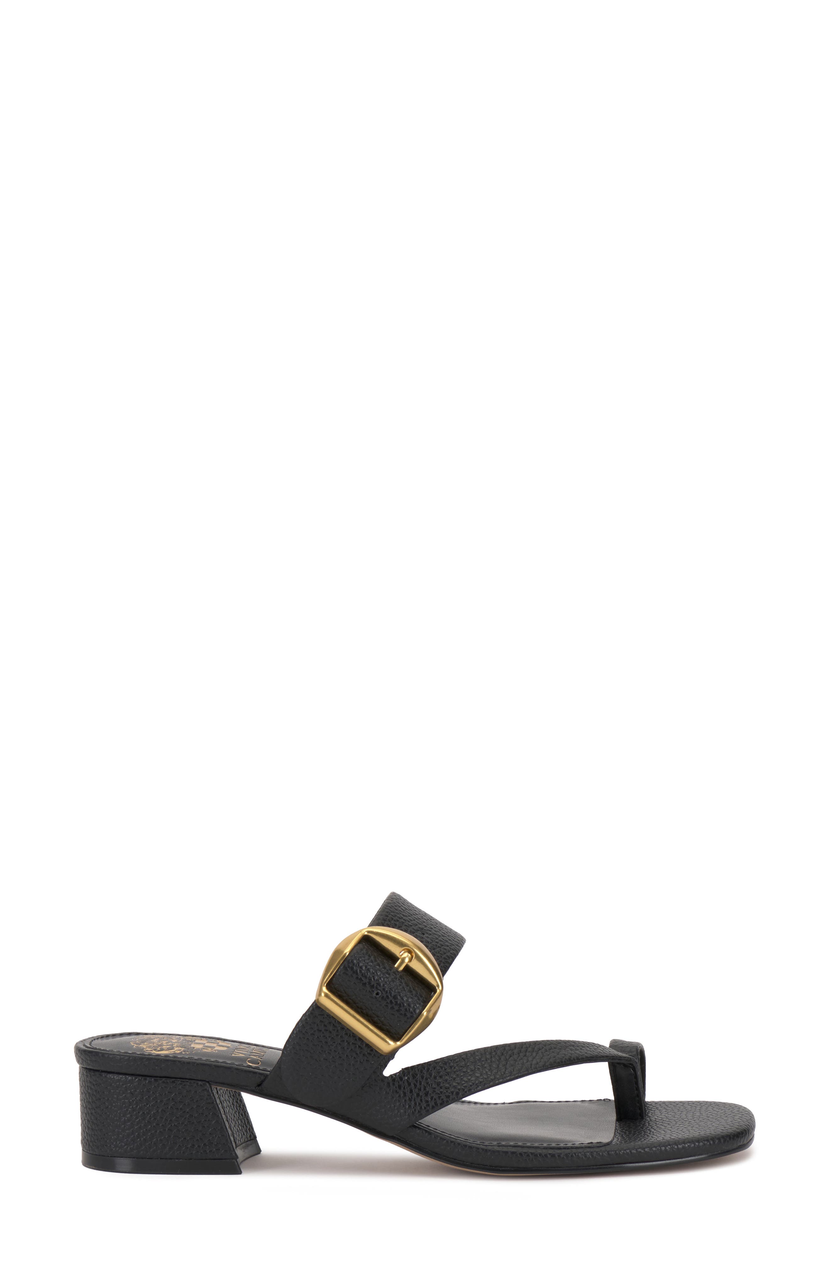 Vince Camuto Laynnie Toe Loop Sandal, Alternate, color, Black Pl Souffle