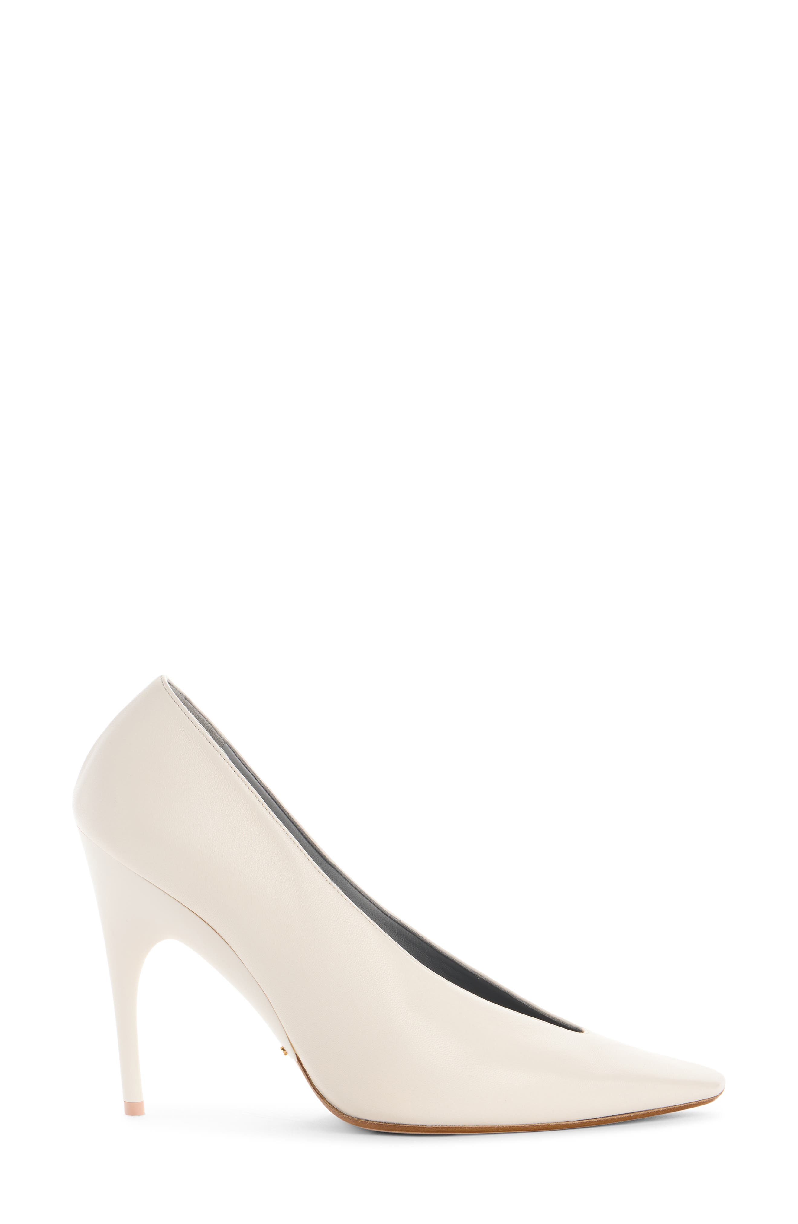 Duchesse Pointed Toe Pump, Alternate, color, WHITE SNOW/ GOLD