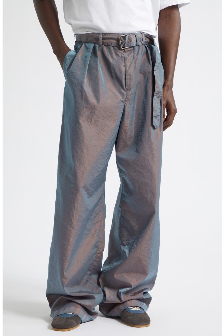 Preaches Belted Pleated Wide Leg Pants, Main, color, SKY