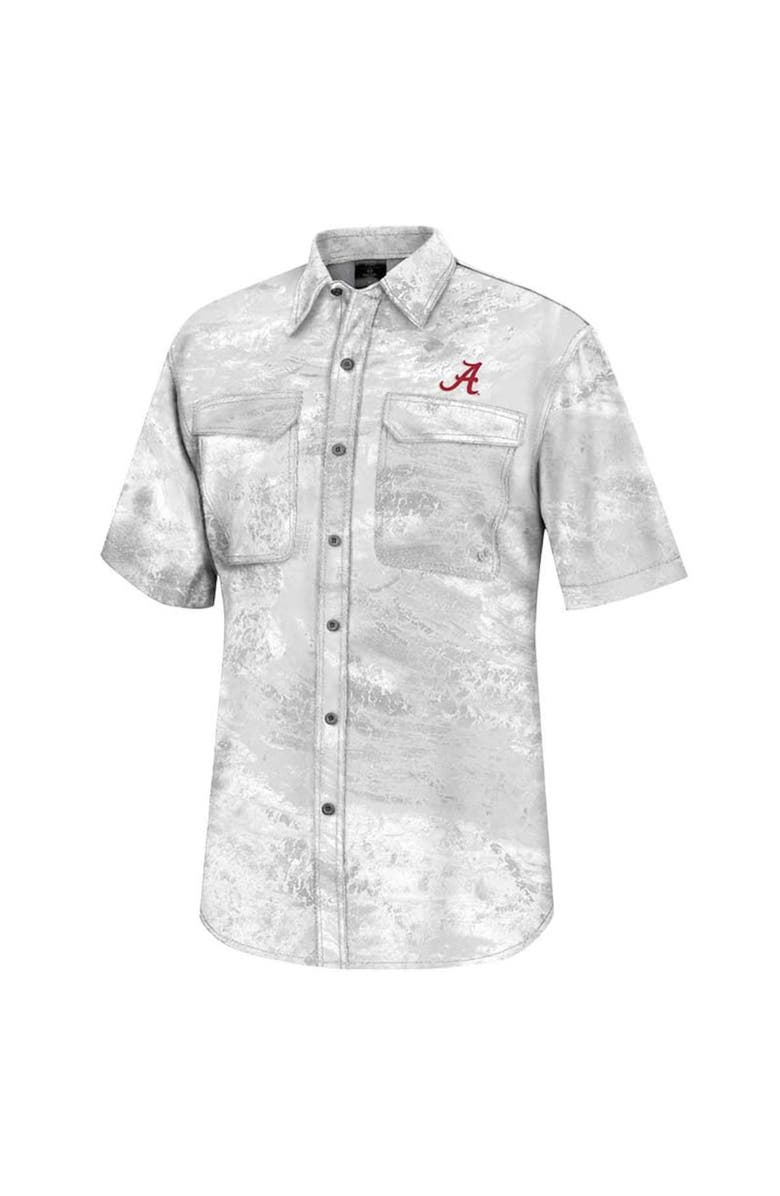 COLOSSEUM Men's Colosseum  White Alabama Crimson Tide Realtree Aspect Charter Full-Button Fishing Shirt, Alternate, color, White