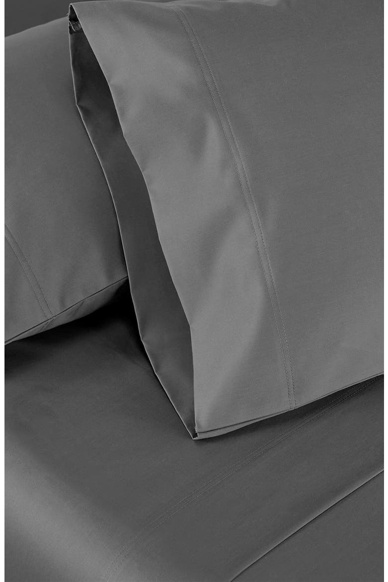 Set of 2 Pillowcases - Hotel Luxe 800 Thread Count 100% Cotton Sateen, Alternate, color, Grey