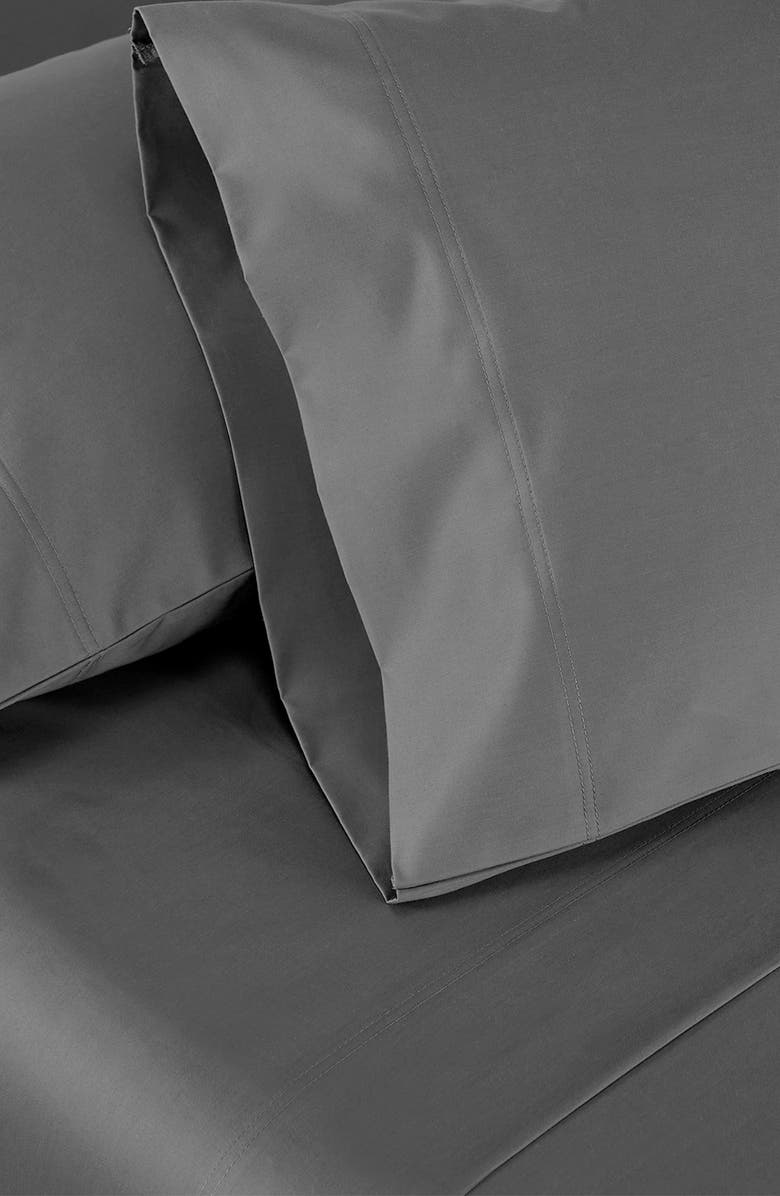 CALIFORNIA DESIGN DEN Set of 2 Pillowcases - Hotel Luxe 800 Thread Count 100% Cotton Sateen, Alternate, color, Grey