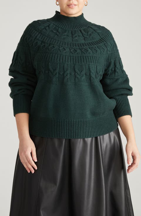 Safiya Mock Neck Sweater (Plus)