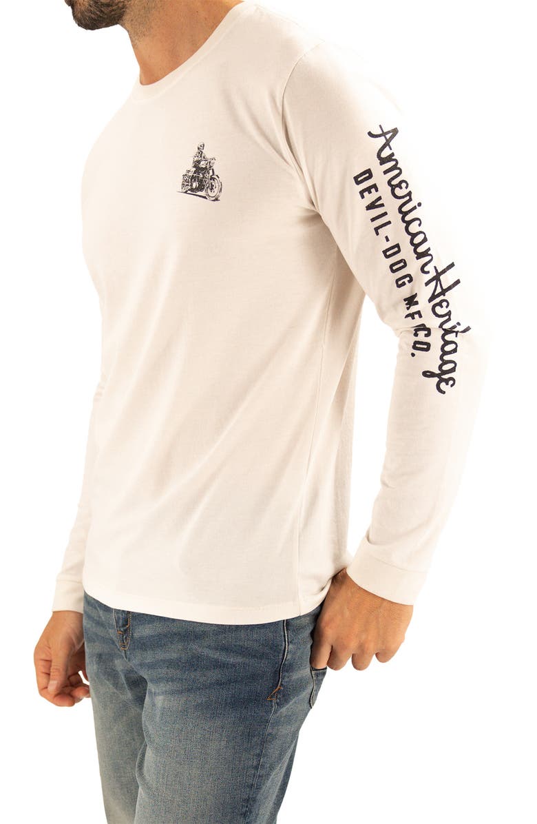 Devil-Dog Dungarees Heritage Long Sleeve Graphic T-Shirt, Alternate, color, Cloud