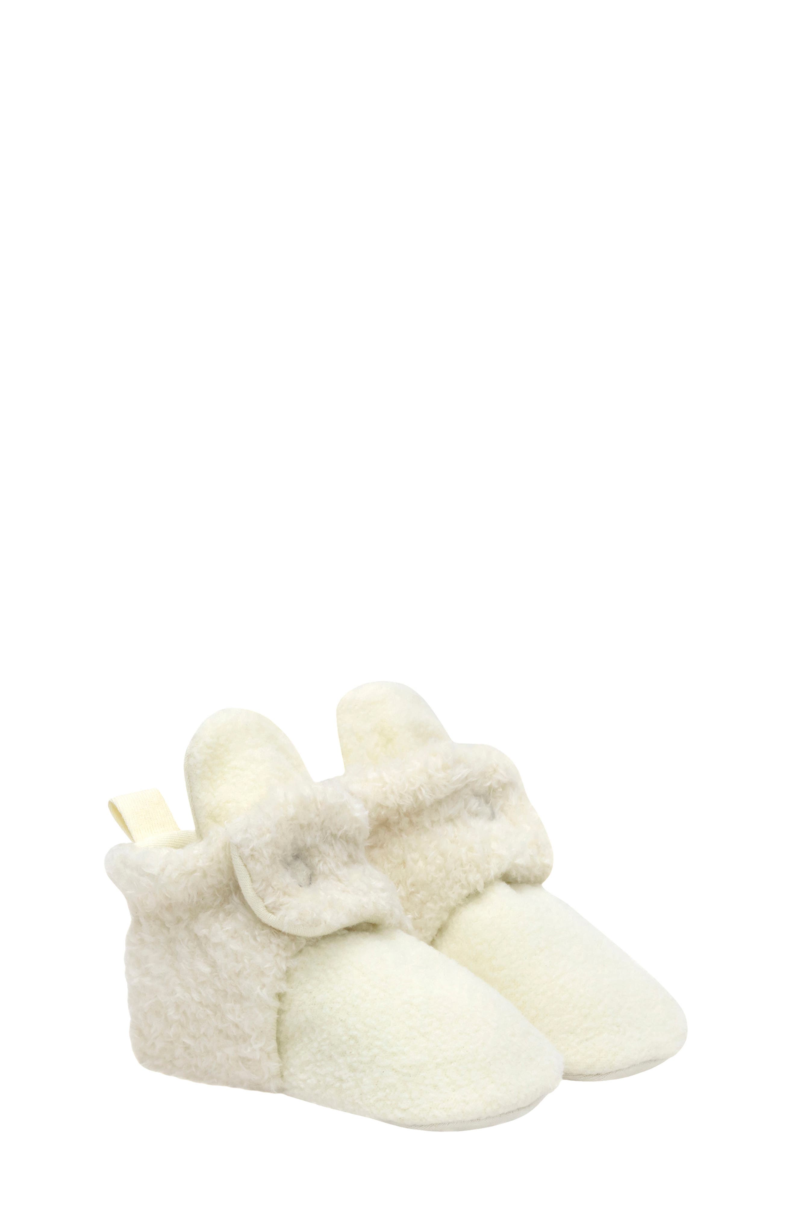 Robeez<sup>®</sup> Sullivan Faux Shearling Bootie, Main, color, Ivory