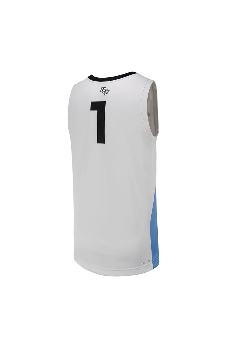 Nike Men's Nike #1 White UCF Knights Replica Basketball Jersey, Alternate, color, White