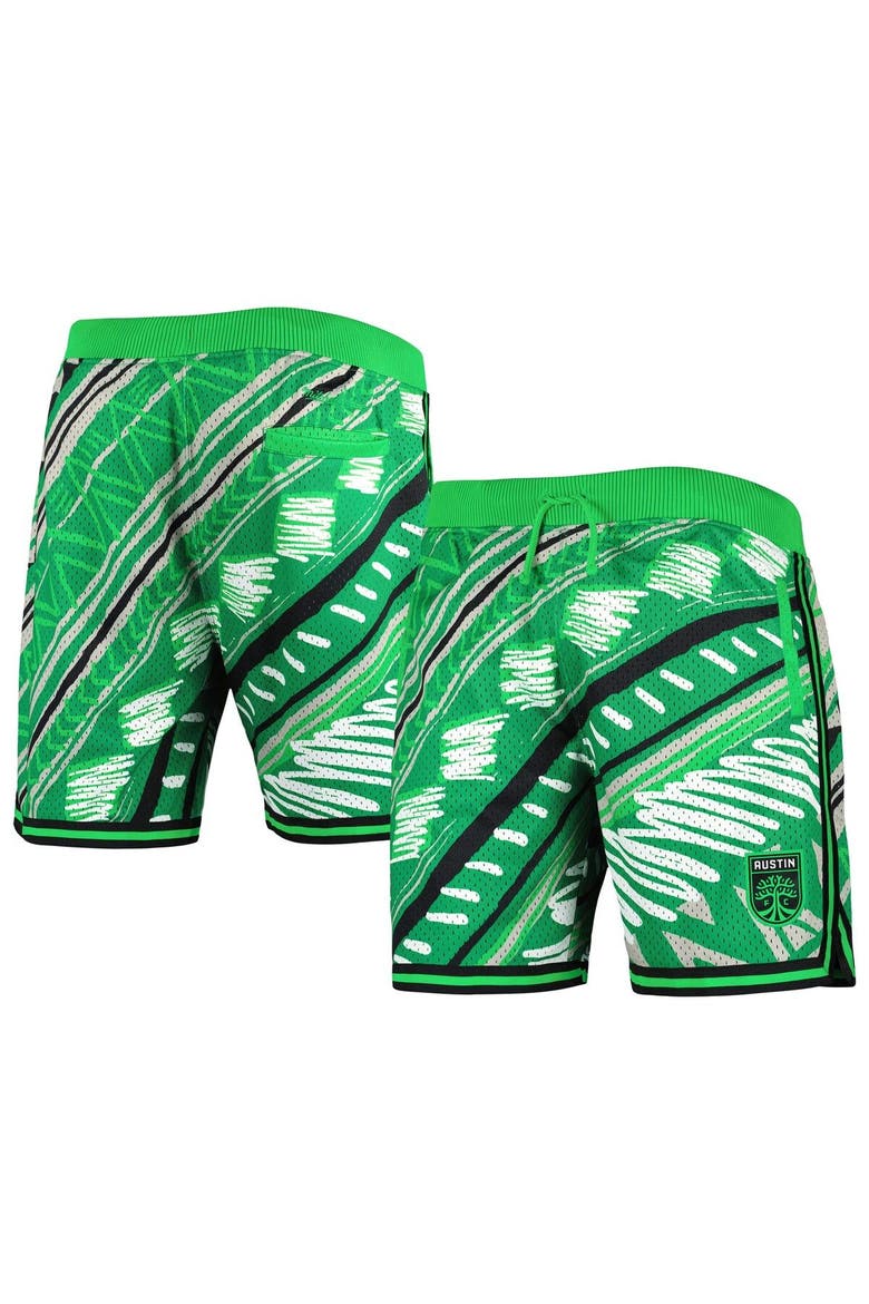 Men's Mitchell & Ness Green Austin FC Tribal Fashion Shorts, Main, color, Green