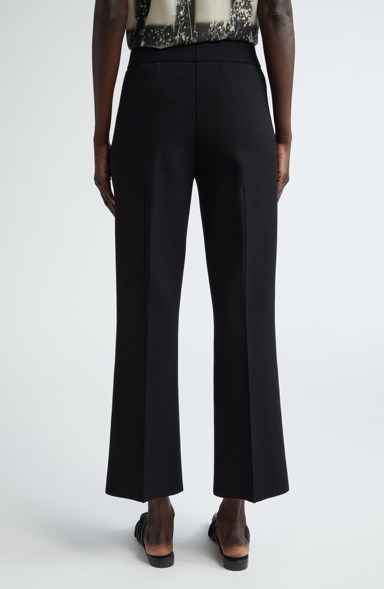 Lafayette 148 New York Foley Crepe Knit Flare Ankle Pants, Alternate, color, Black