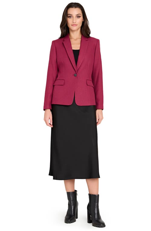 Tahari Asl One-button Blazer In Burgundy