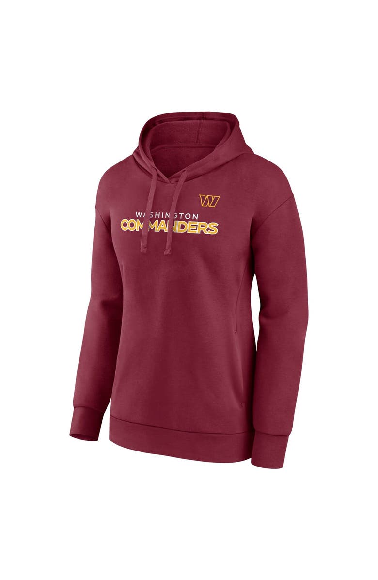 FANATICS Women's Fanatics Branded Burgundy Washington Commanders Iconic Cotton Fleece Checklist Pullover Hoodie, Alternate, color, Burgundy