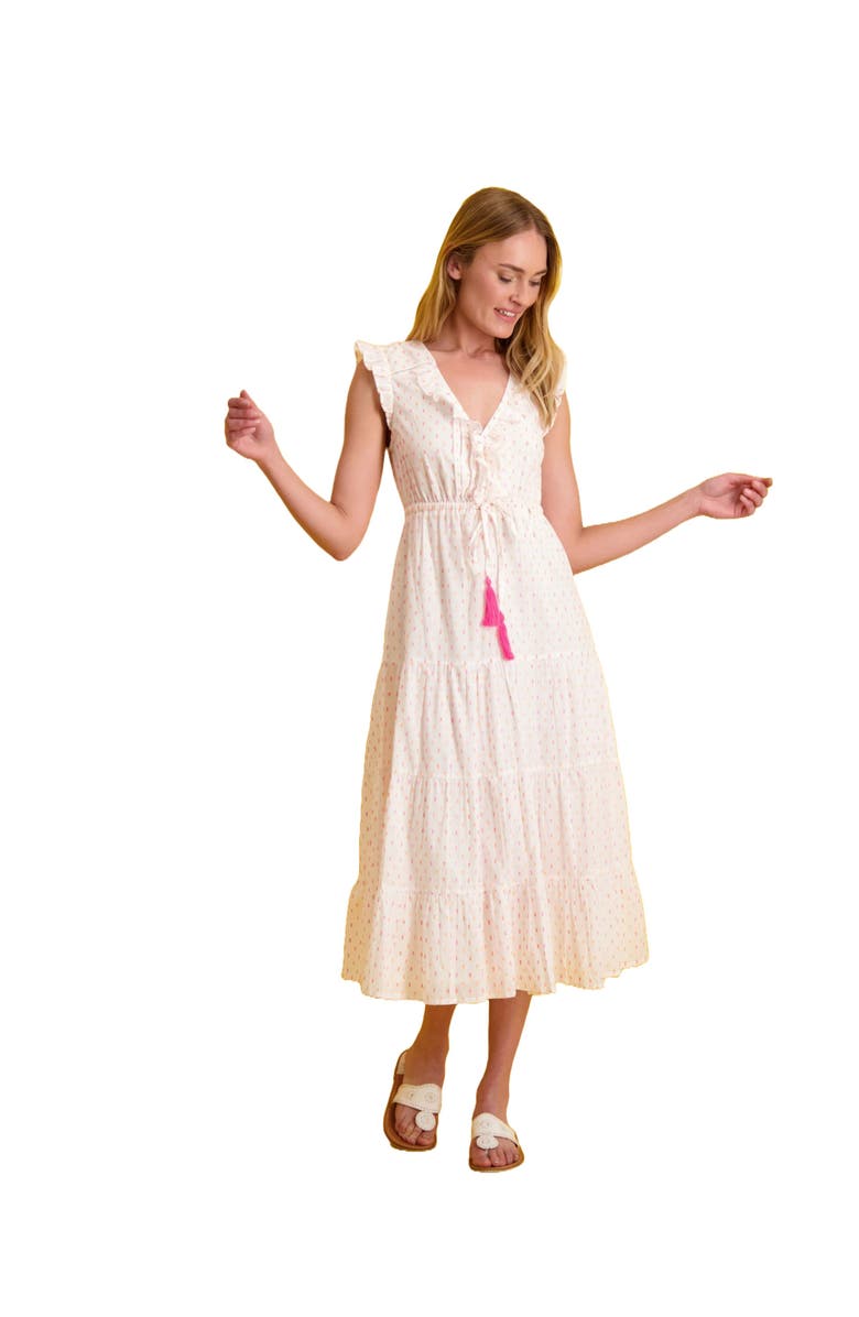 Mer St. Barth Giselle Women's Maxi Dress, Alternate, color, Neon Swiss Dot