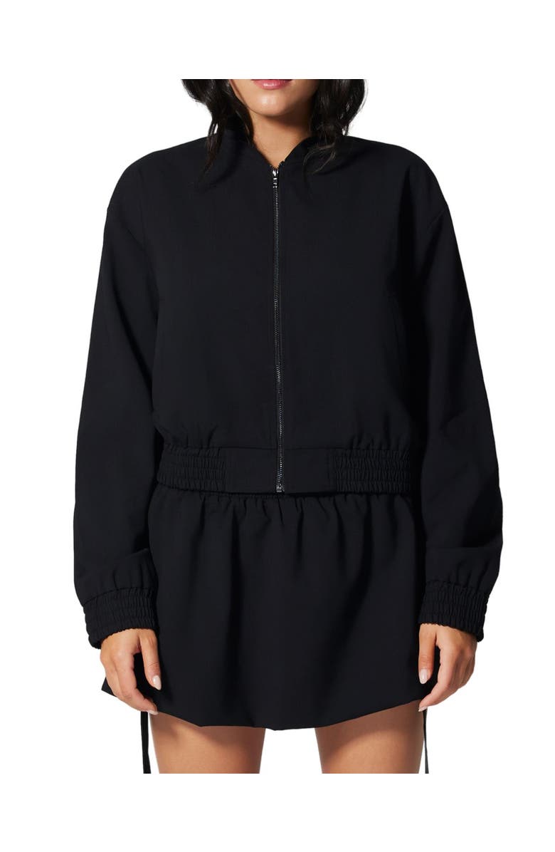 Kiki de Montparnasse Suiting Bomber Jacket, Main, color, Black