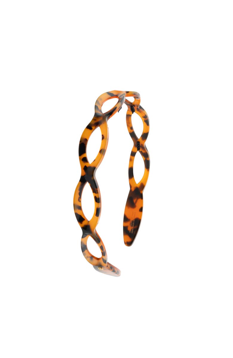 Alexandre de Paris Techno Cutout Acetate Headband, Main, color, Orange