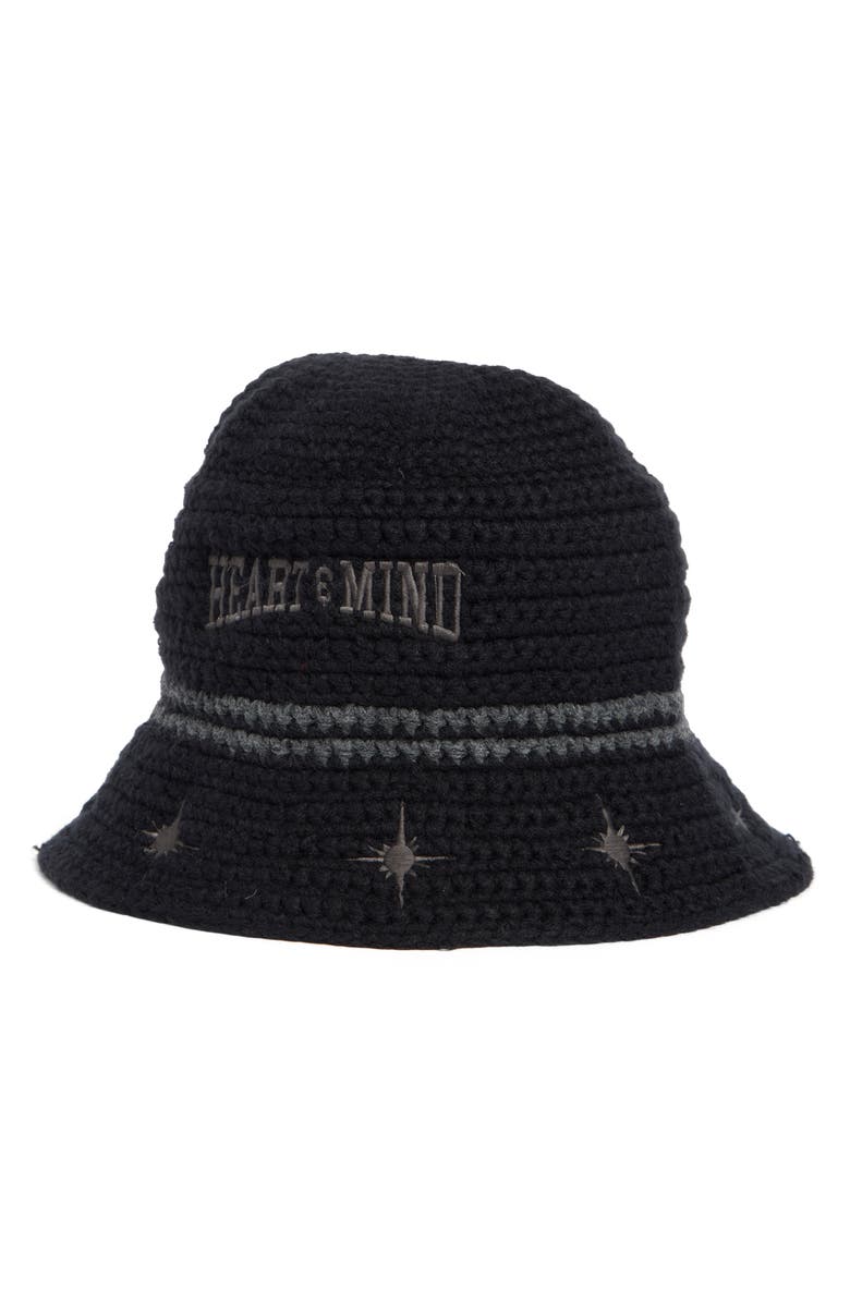 Billionaire Boys Club Embroidered Knit Bucket Hat, Main, color, Black