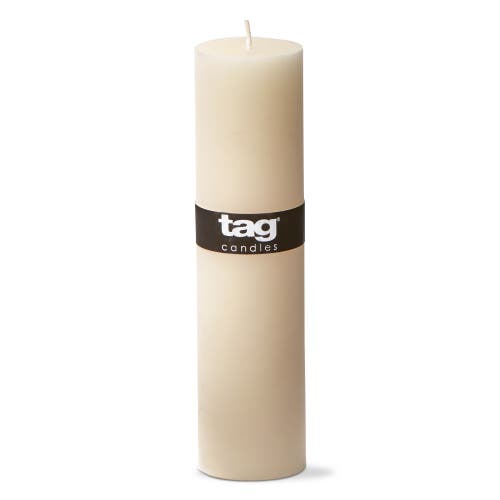 Tag Chapel Ivory Pillar Candles Unscented Long Burning Set Of 4 In Neutral