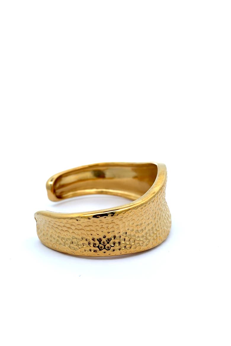 Sculptural Cuff Bangle, Alternate, color, Yellow