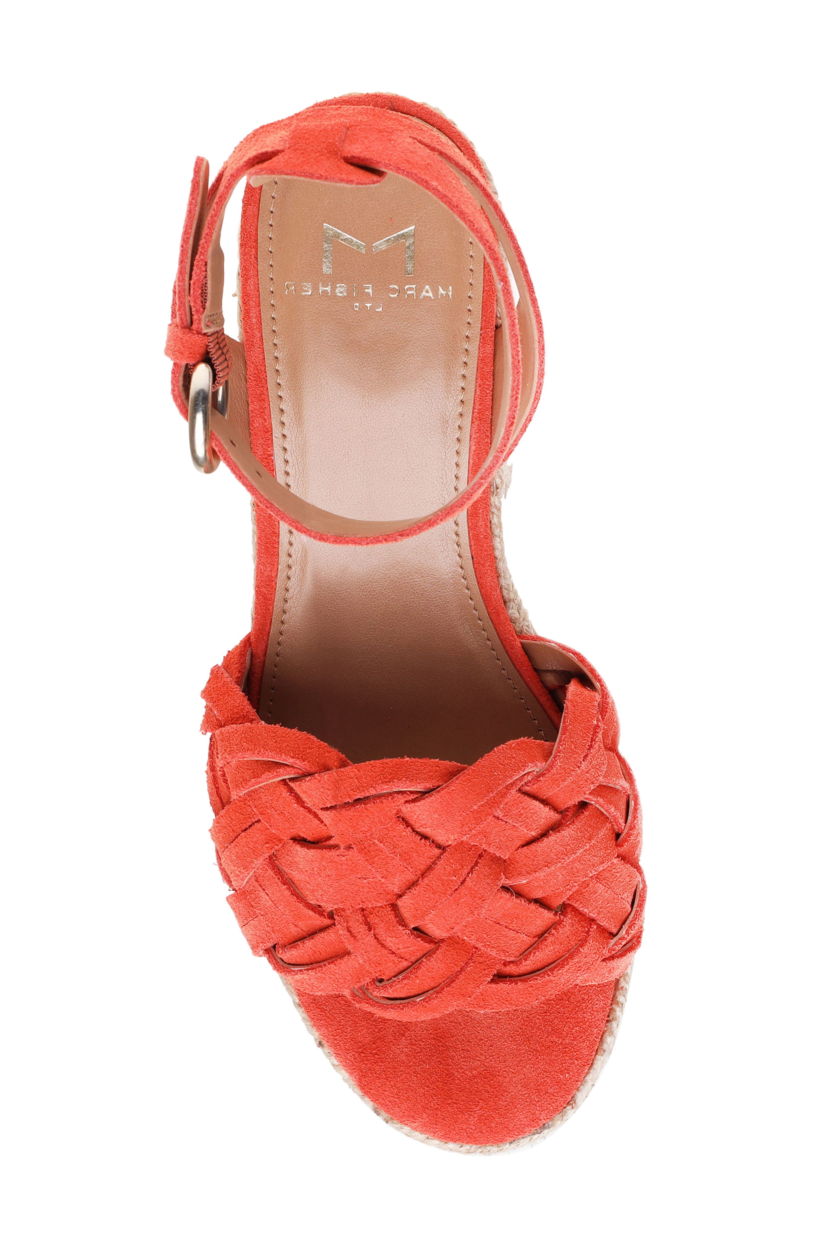 Odilia Espadrille Platform Sandal, Alternate, color, MEDIUM RED