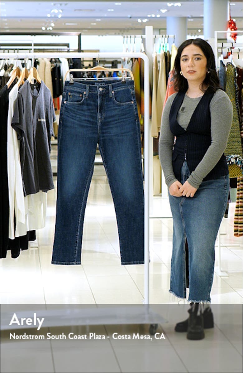 Scarlet Raw Hem Slim Fit Jeans, sales video thumbnail