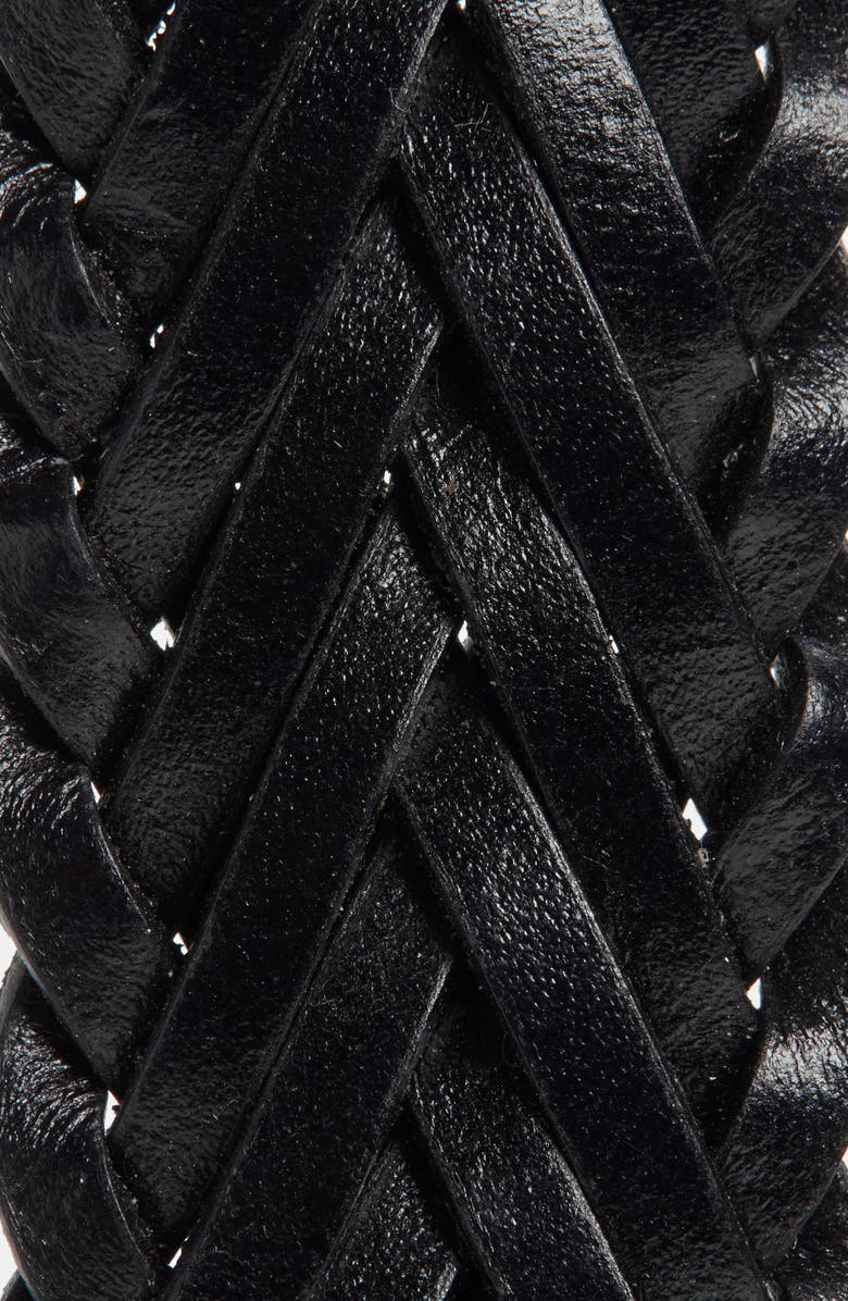 Treasure & Bond Miley Braided Leather Belt, Alternate, color, Black- Silver