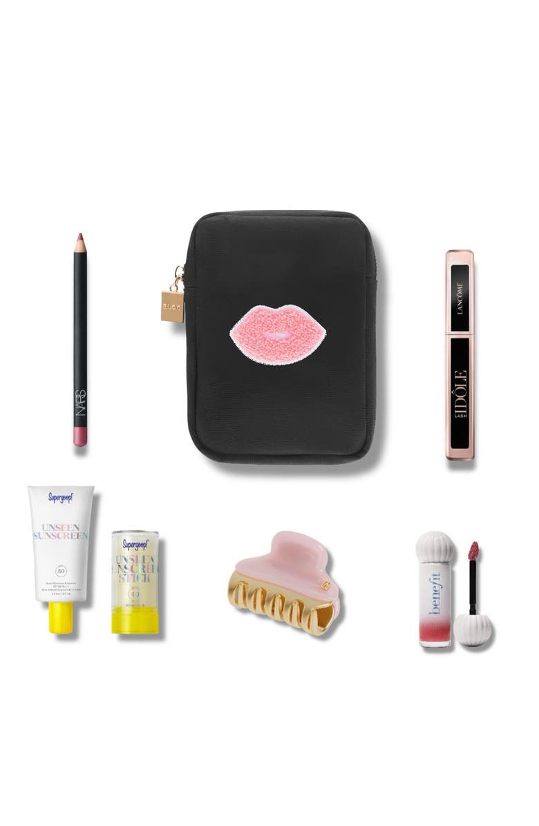 Bloc Bags Mini Kiss Cosmetics Bag, Alternate, color, Black