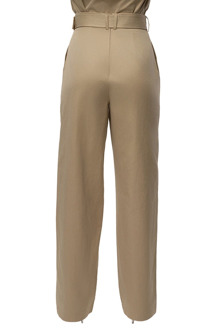 Uncharted Belted Cotton Blend Pants, Alternate, color, BEIGE