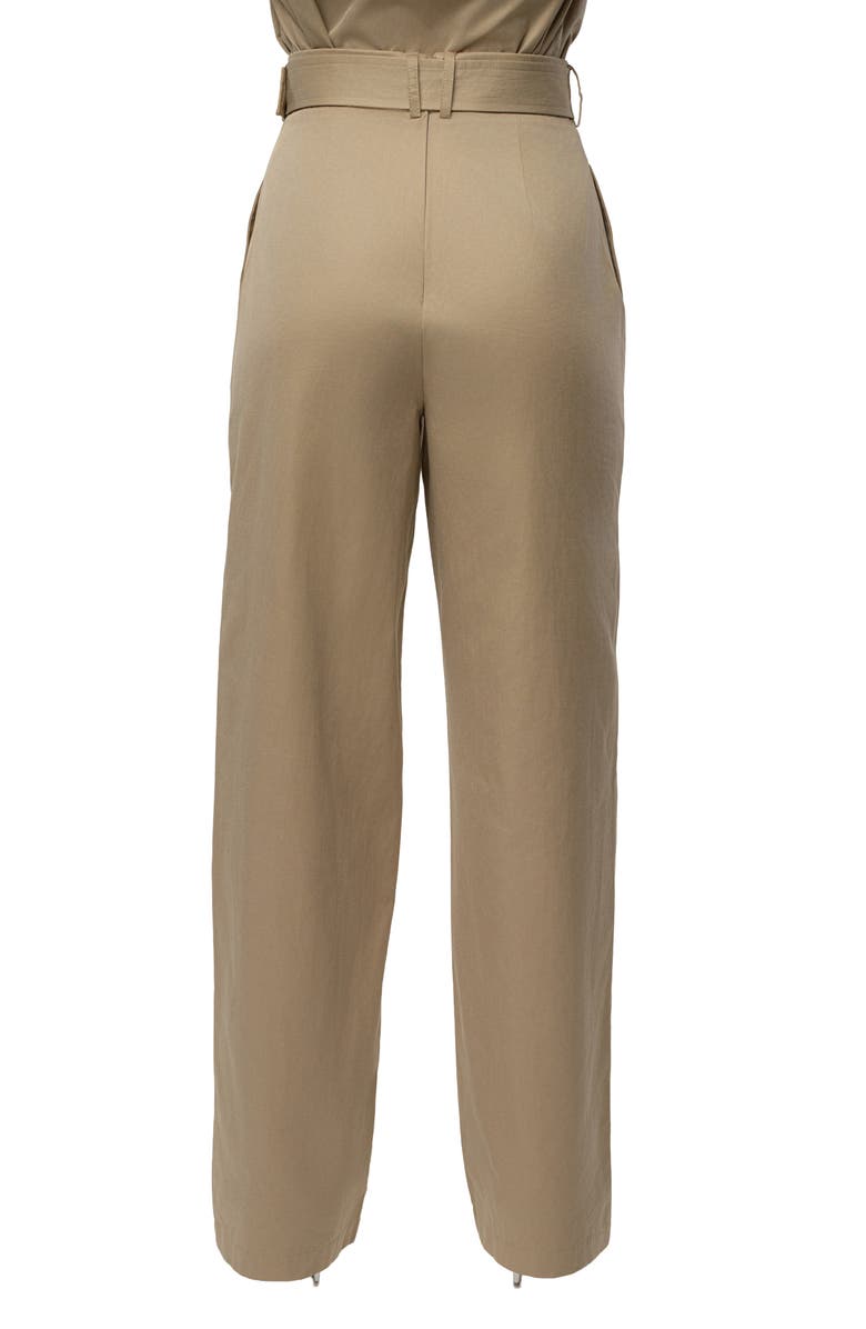 JLUXLABEL Uncharted Belted Cotton Blend Pants, Alternate, color, Beige