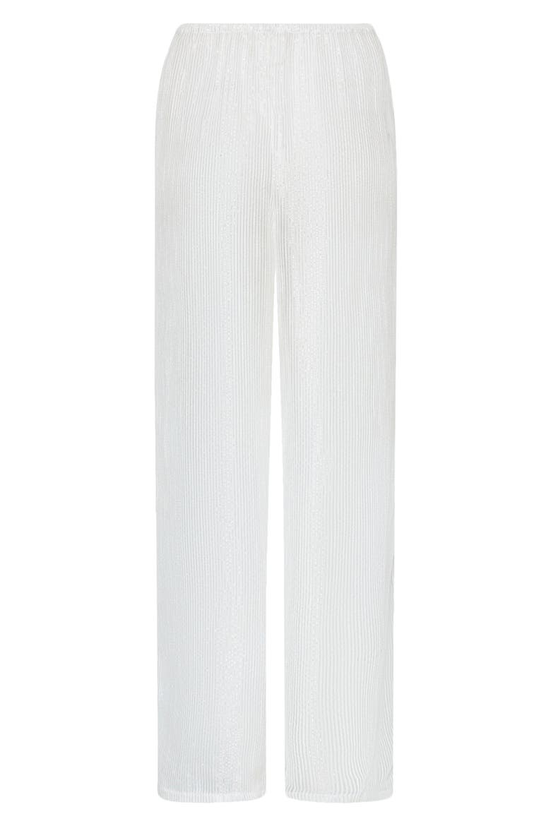 Celina Pinstripe Cover-Up Pants, Alternate, color, WHITE/ SILVER
