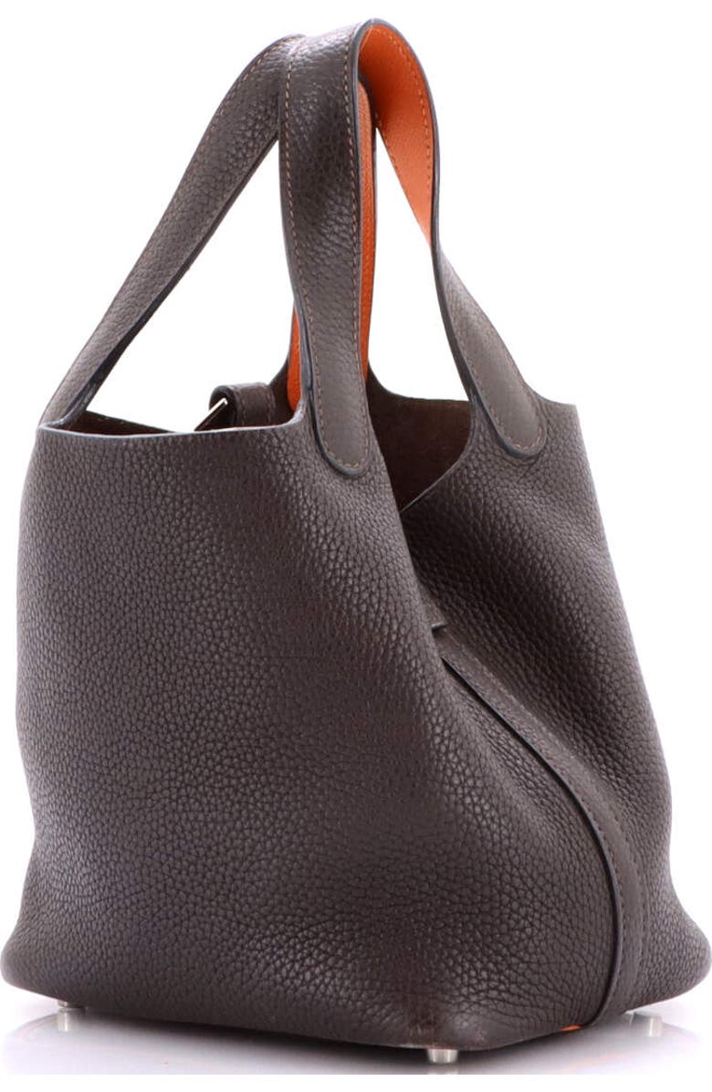 Pre-Owned Hermes Eclat Picotin Lock Bag Clemence PM, Alternate, color, Ebene