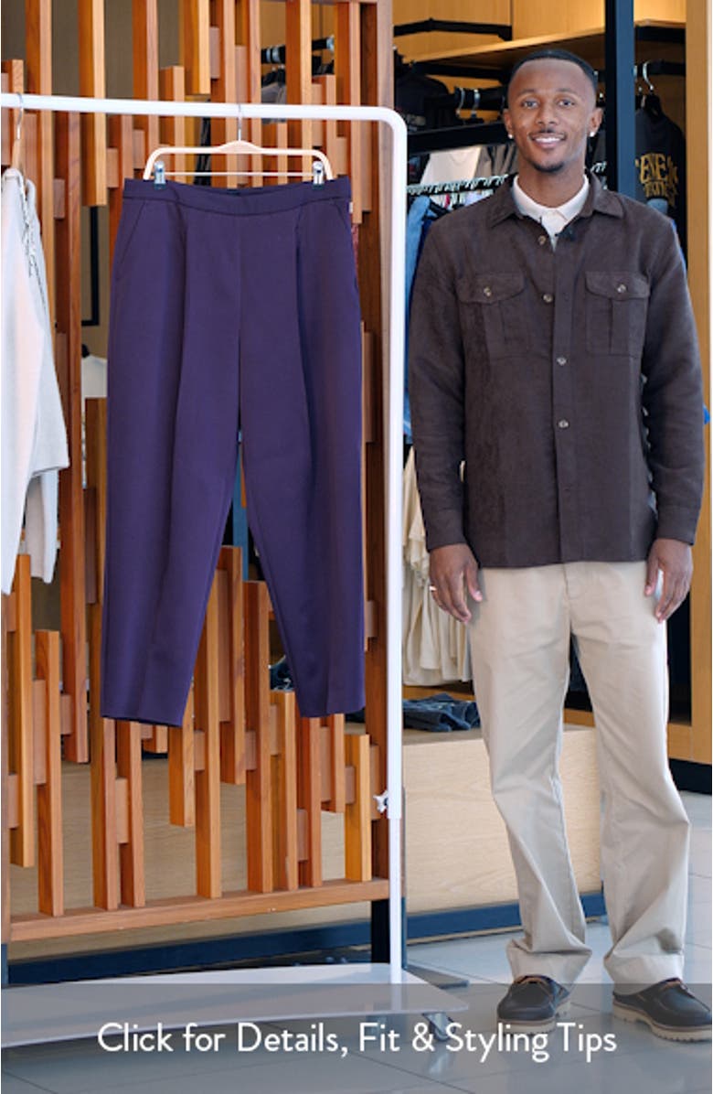 Takerana Pleated Tapered Straight Leg Pants, sales video thumbnail