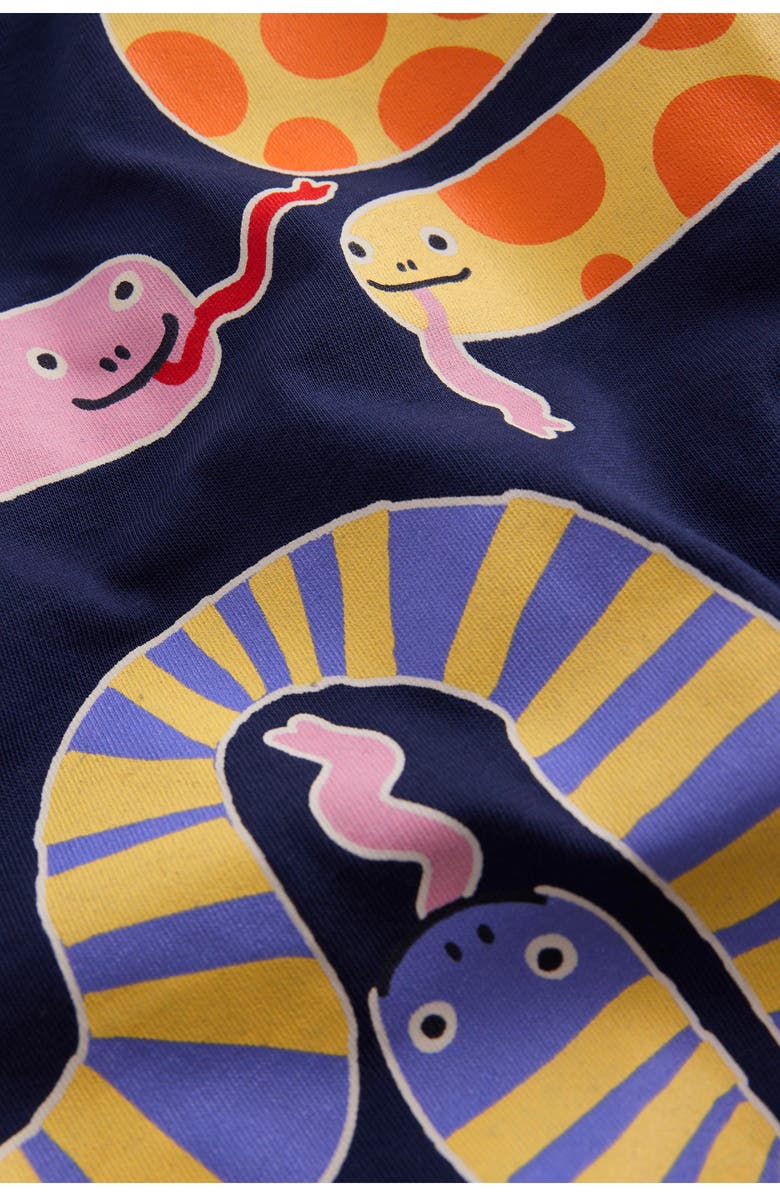Mini Boden Kids' Snakes Glow in the Dark Cotton T-Shirt, Alternate, color,