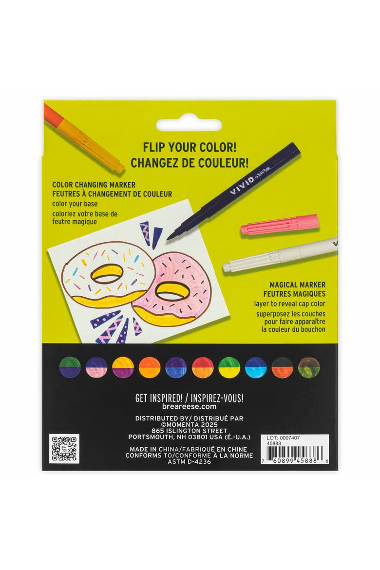 Color Changing Markers, 10 Color & 2 Magic Ink Markers, Alternate, color, Multicolored