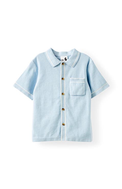 Kid's Knitted Short Sleeve Shirt
