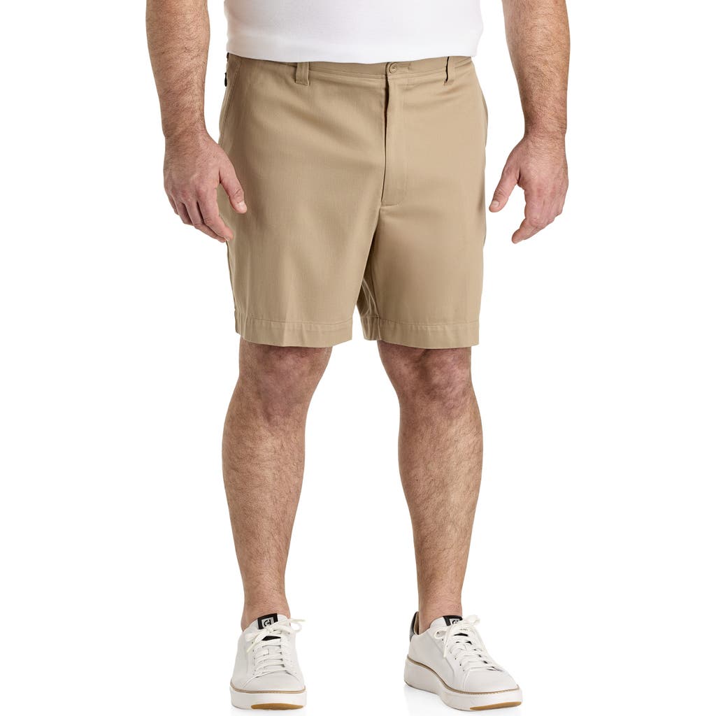Oak Hill By Dxl Big & Tall Tech Shorts In Khaki