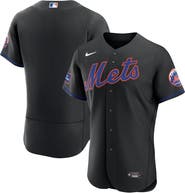 Nike Men's Nike Black New York Mets Alternate Sponsor Patch Authentic Jersey