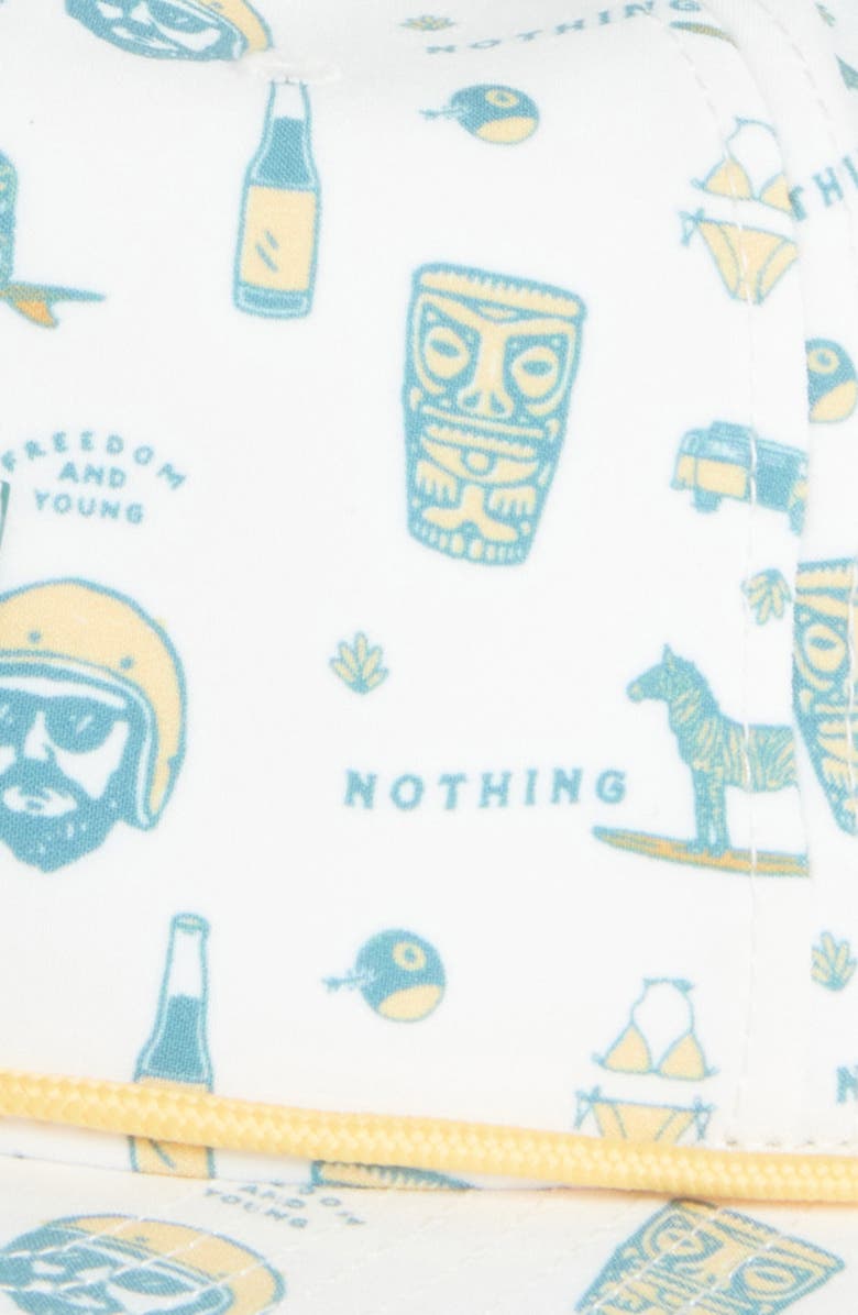 Swannies Zinny Rope Snapback Baseball Cap, Alternate, color, White