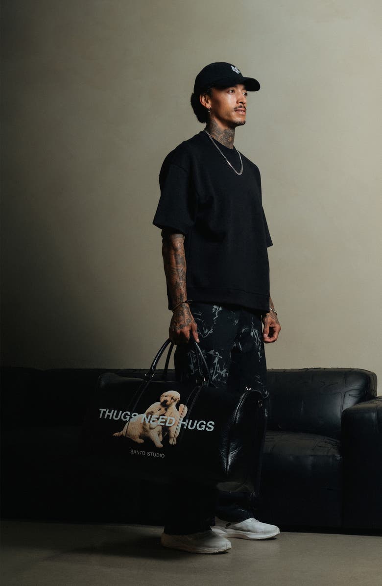 SANTO STUDIO Paul Rodriguez Black Duffel Bag, Alternate, color,