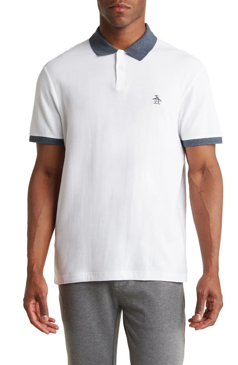 Original Penguin Jaspe Short Sleeve Polo, Main, color, 