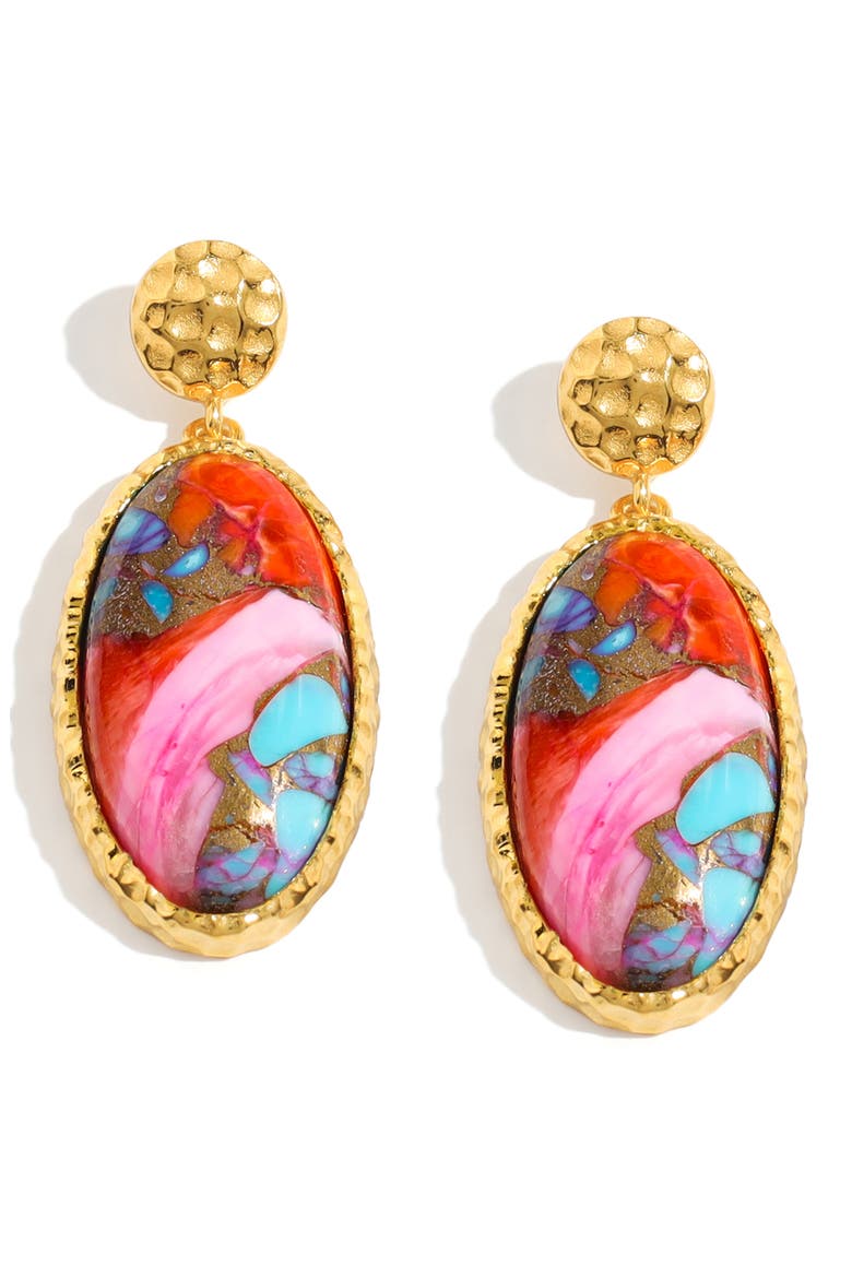 Drop Earrings, Main, color, PINK