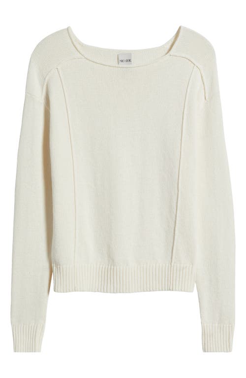 Nic + Zoe Nic+zoe Seamed Up Sweater In White