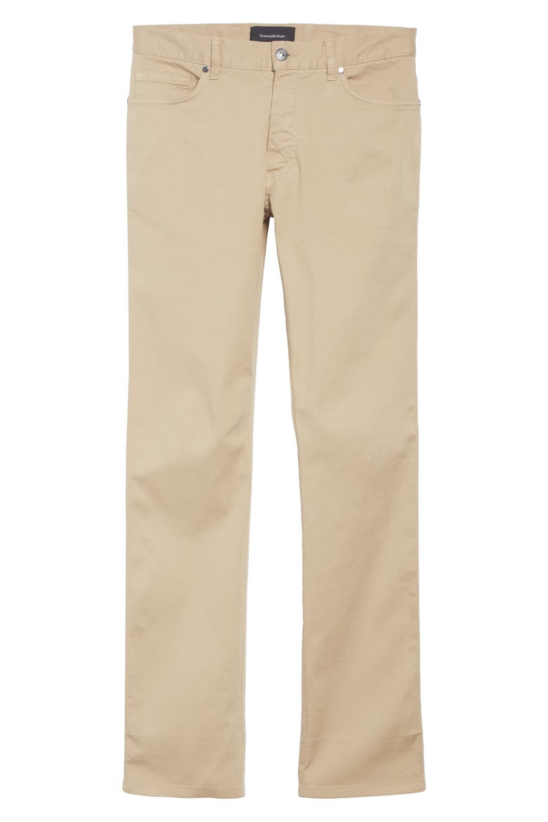 Stretch Cotton Five Pocket Pants, Alternate, color, LIGHT BEIGE