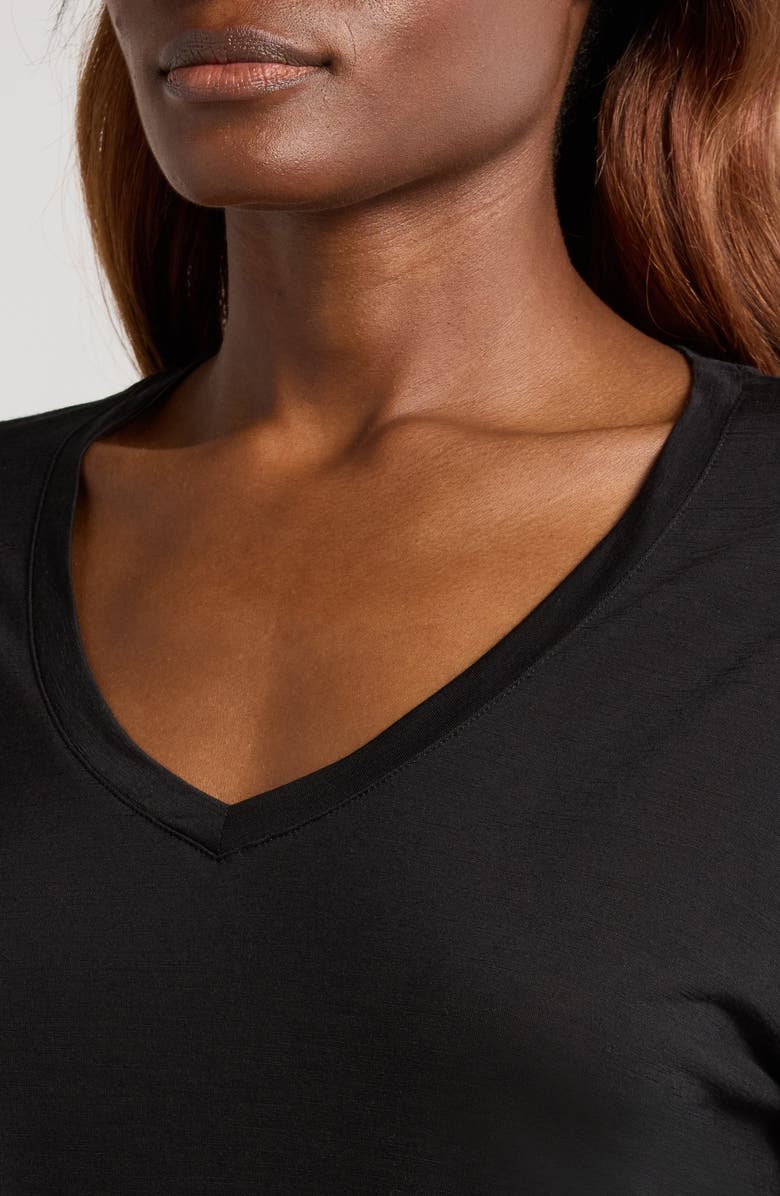 Smartwool Ultralite V-Neck Short Sleeve T-Shirt, Alternate, color, Black