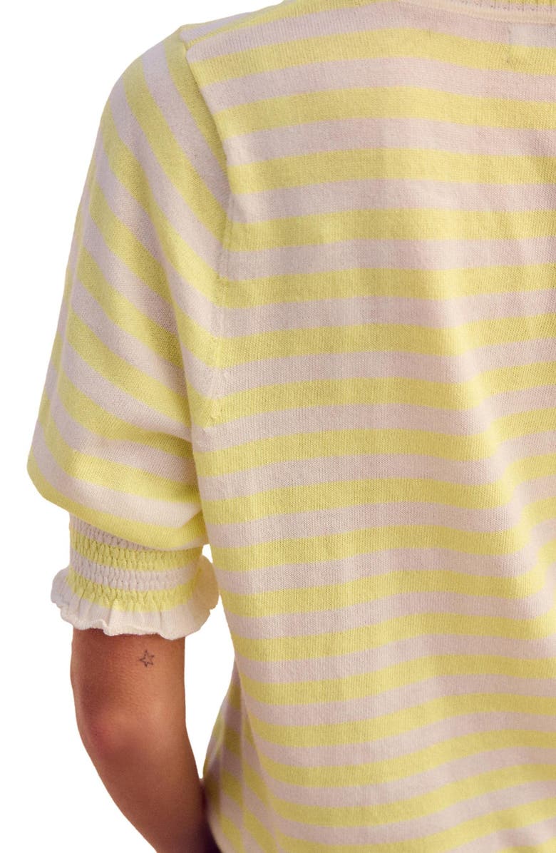 NEXT Stripe Beaded Sweater, Alternate, color, Yellow