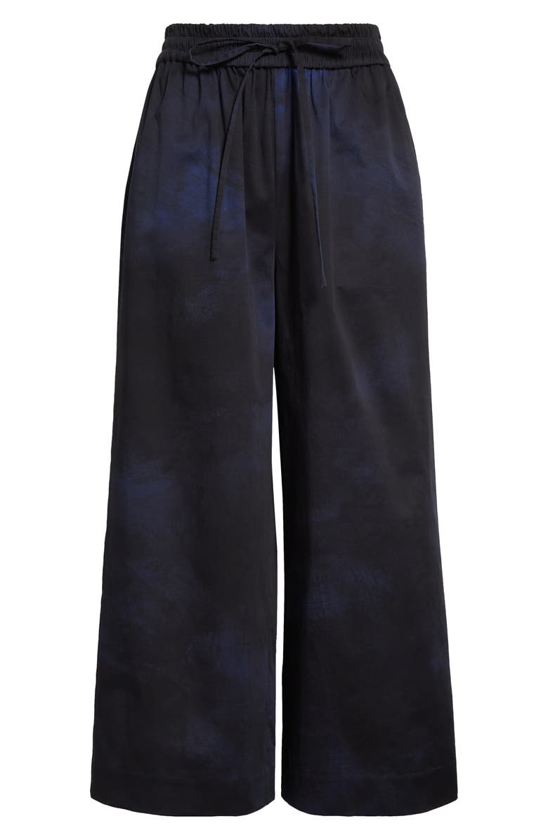 Jason Wu Collection Brushed Canvas Wide Leg Crop Pants, Alternate, color, Navy / Navy