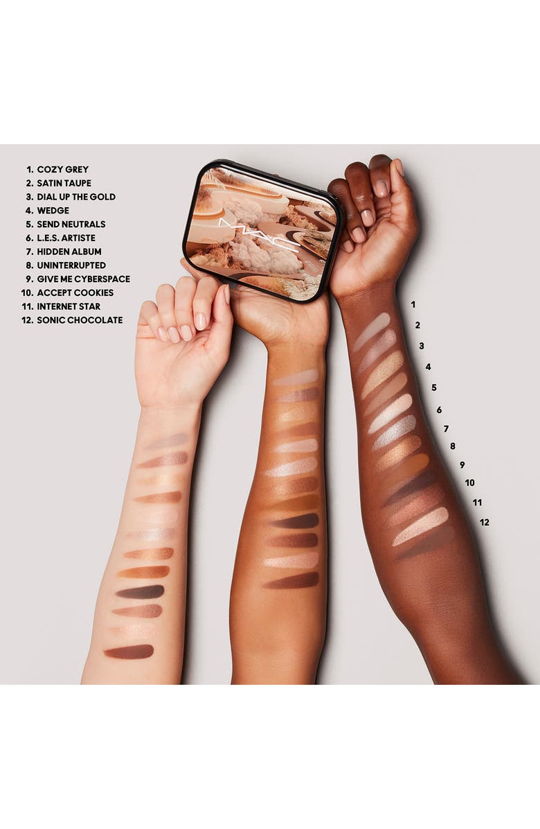 MAC Cosmetics Connect in Color 12-Pan Eyeshadow Palette, Alternate, color, Unfiltered Nudes